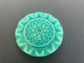 Experimental Sea Green Mandala Coaster