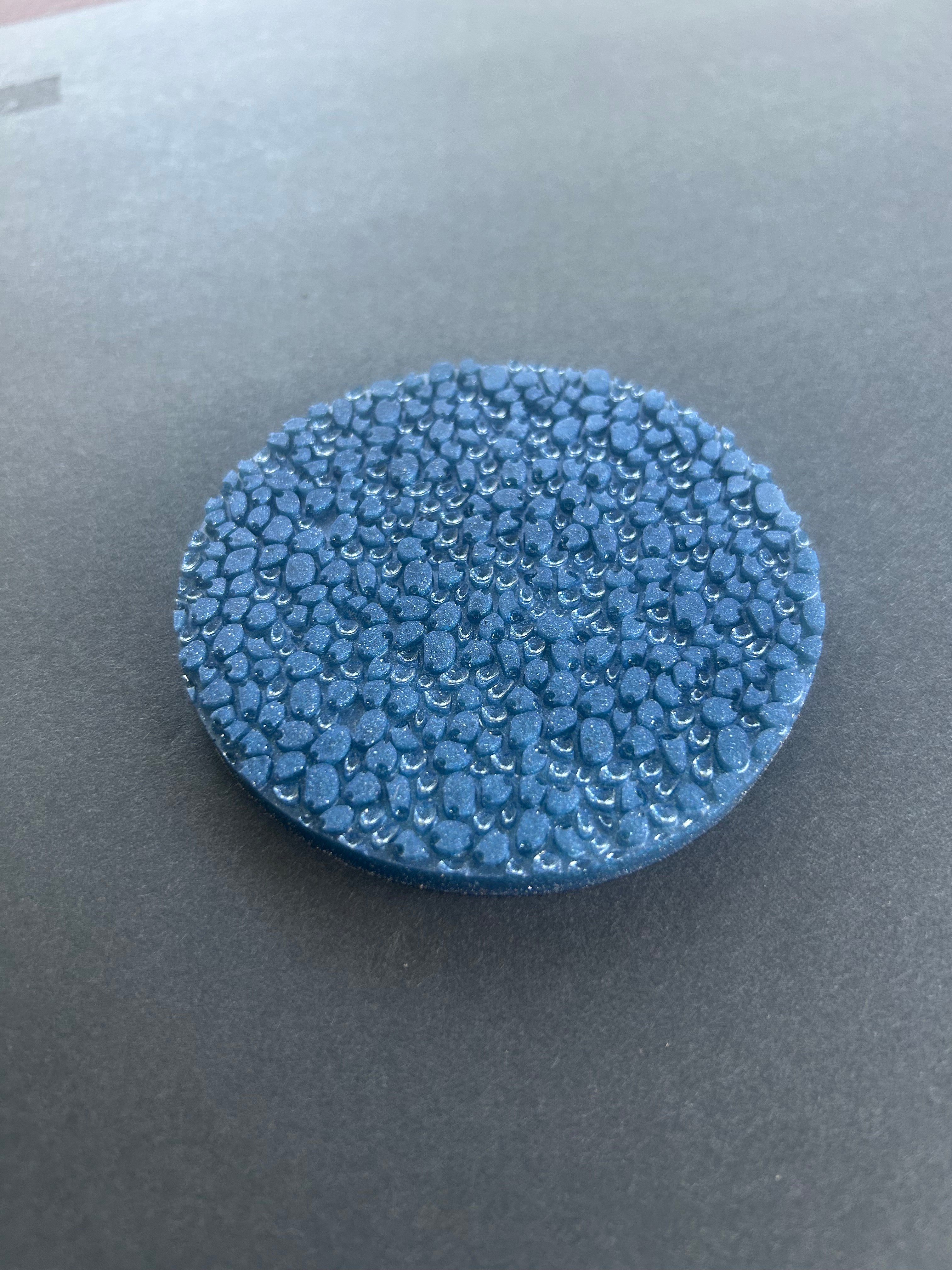 Blue Ink Flow Crater Coaster