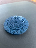 Blue Ink Flow Mandala Coaster
