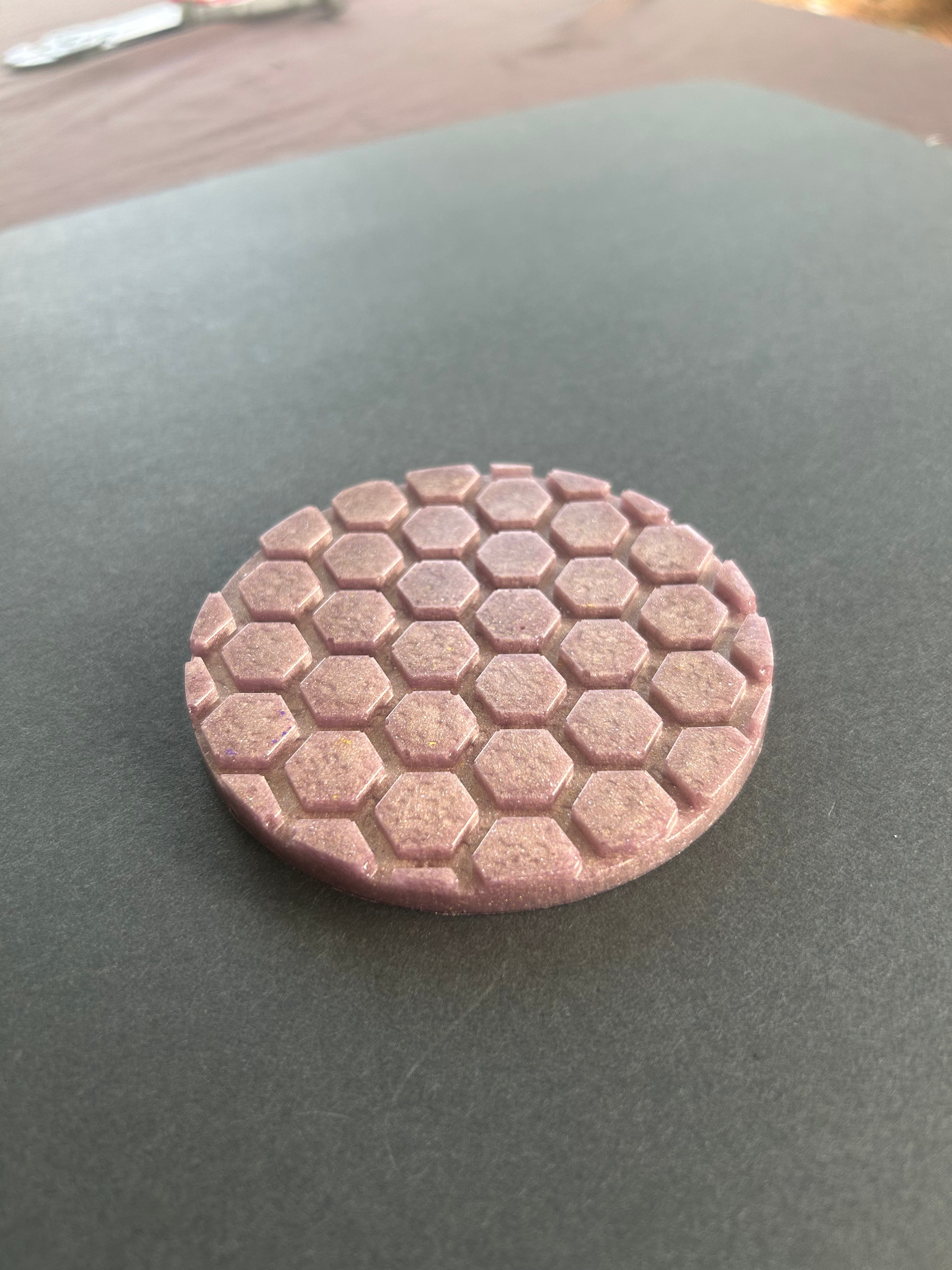 Experimental Mauve Honeycomb Coaster