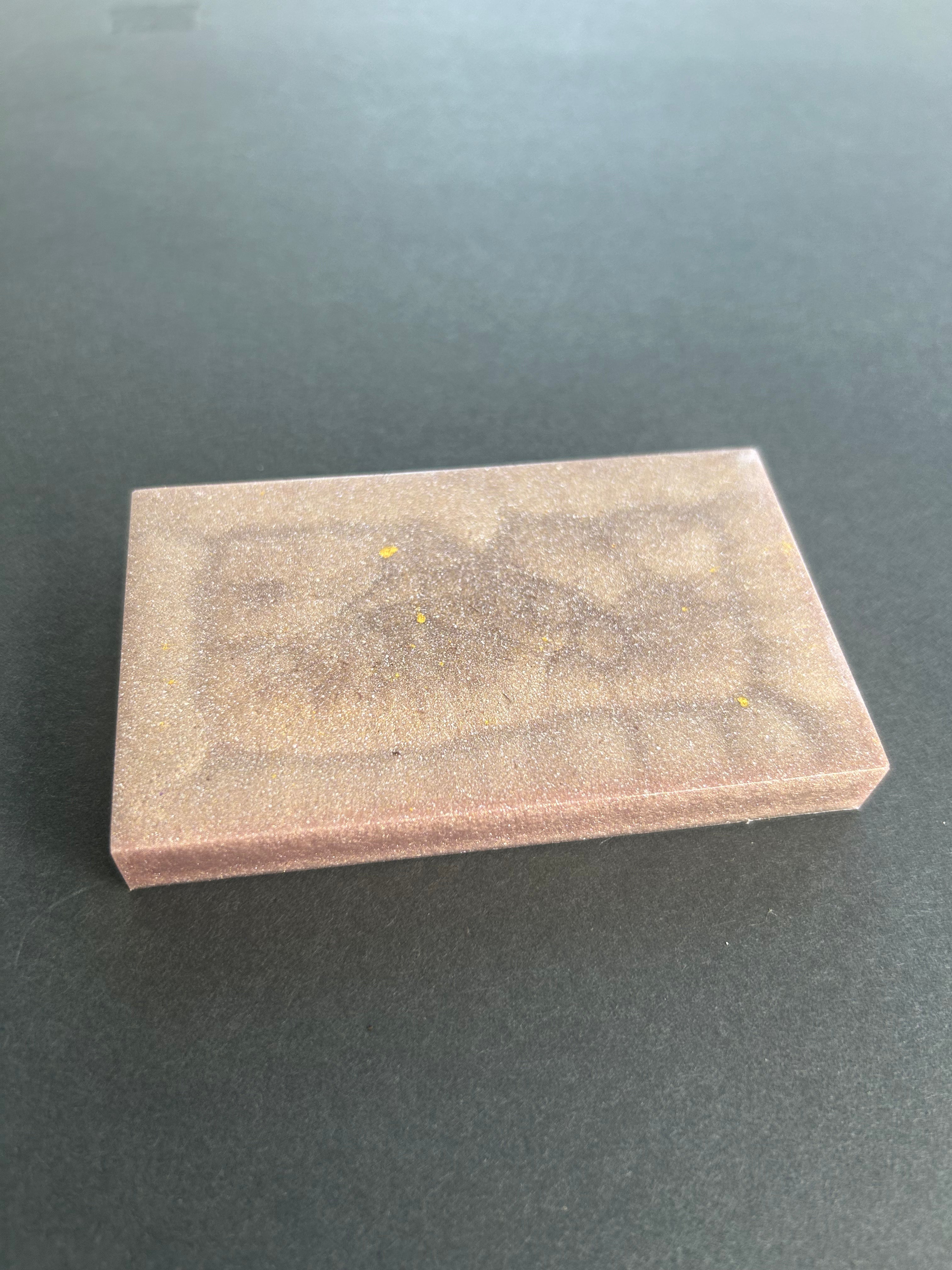 Experimental Rose Gold Resin Block