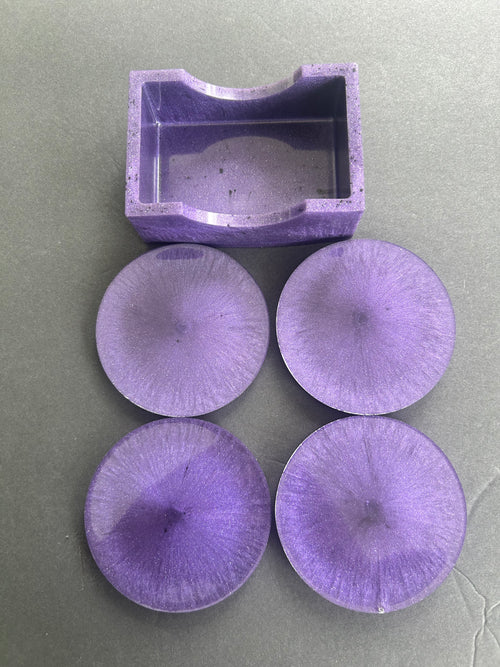 Amethyst Violet coasters and Holder