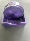 Amethyst Violet coasters and Holder