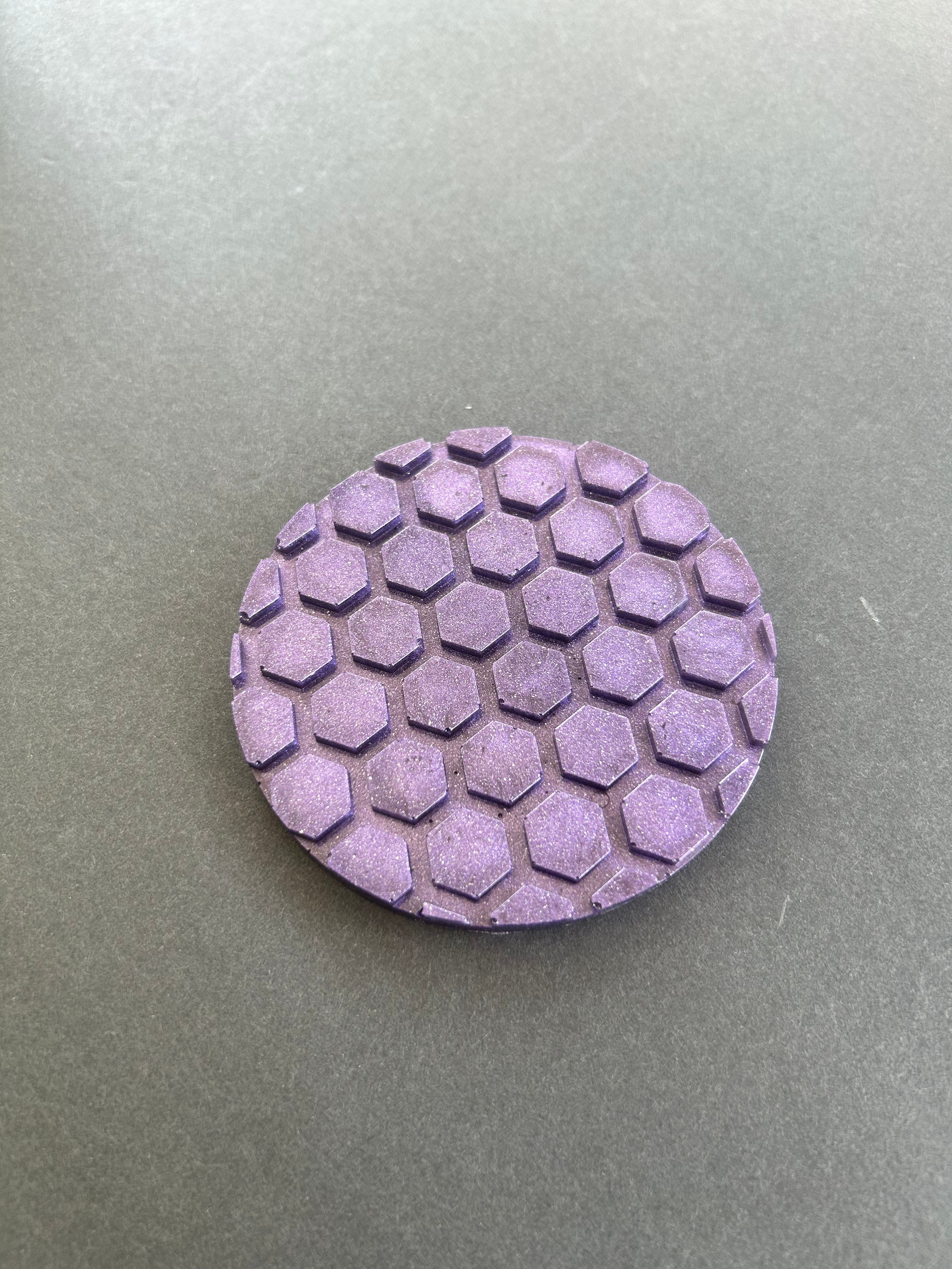 Amethyst Violet Honeycomb Coaster