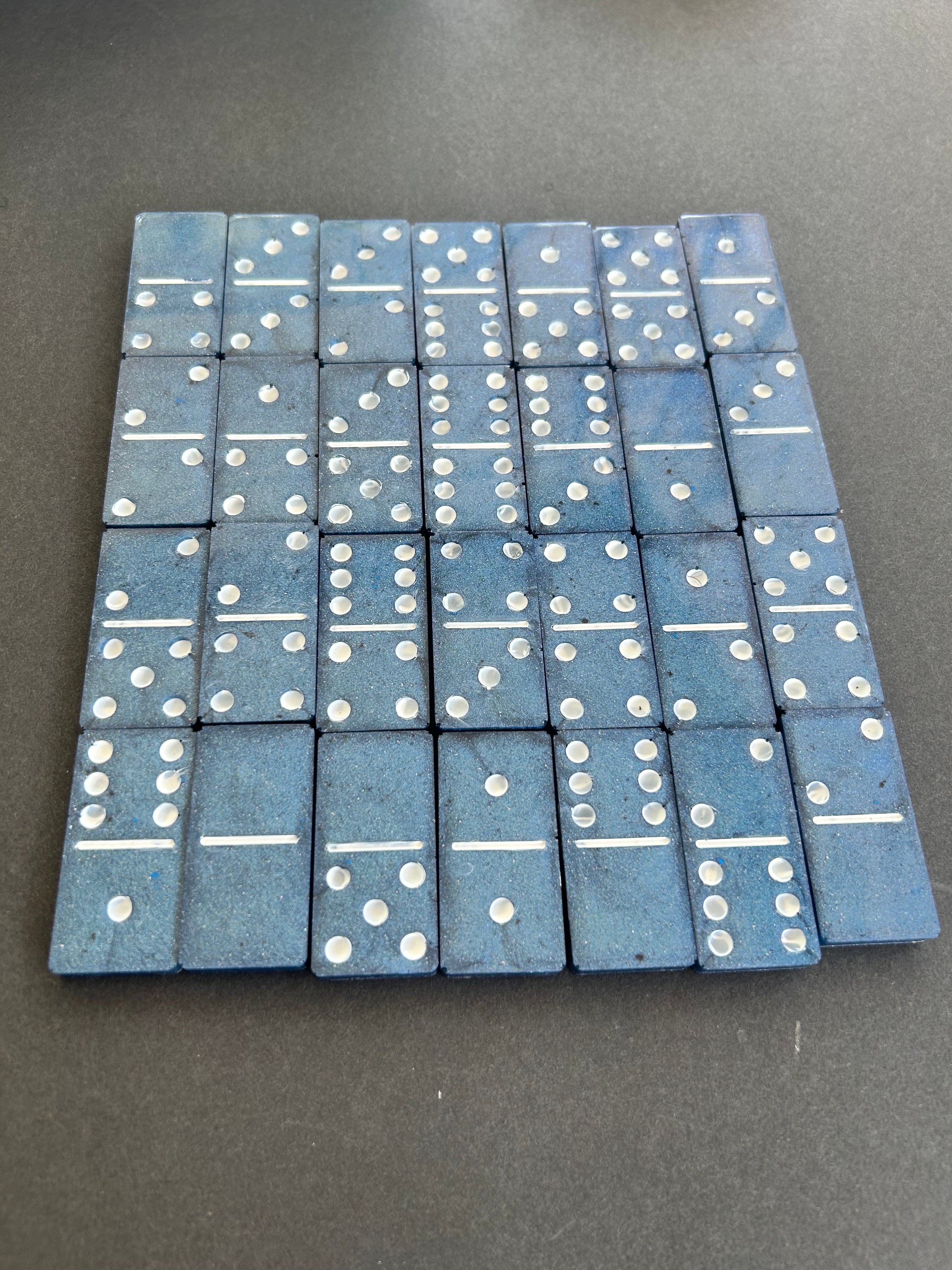 Blue Ink Flow Domino Set