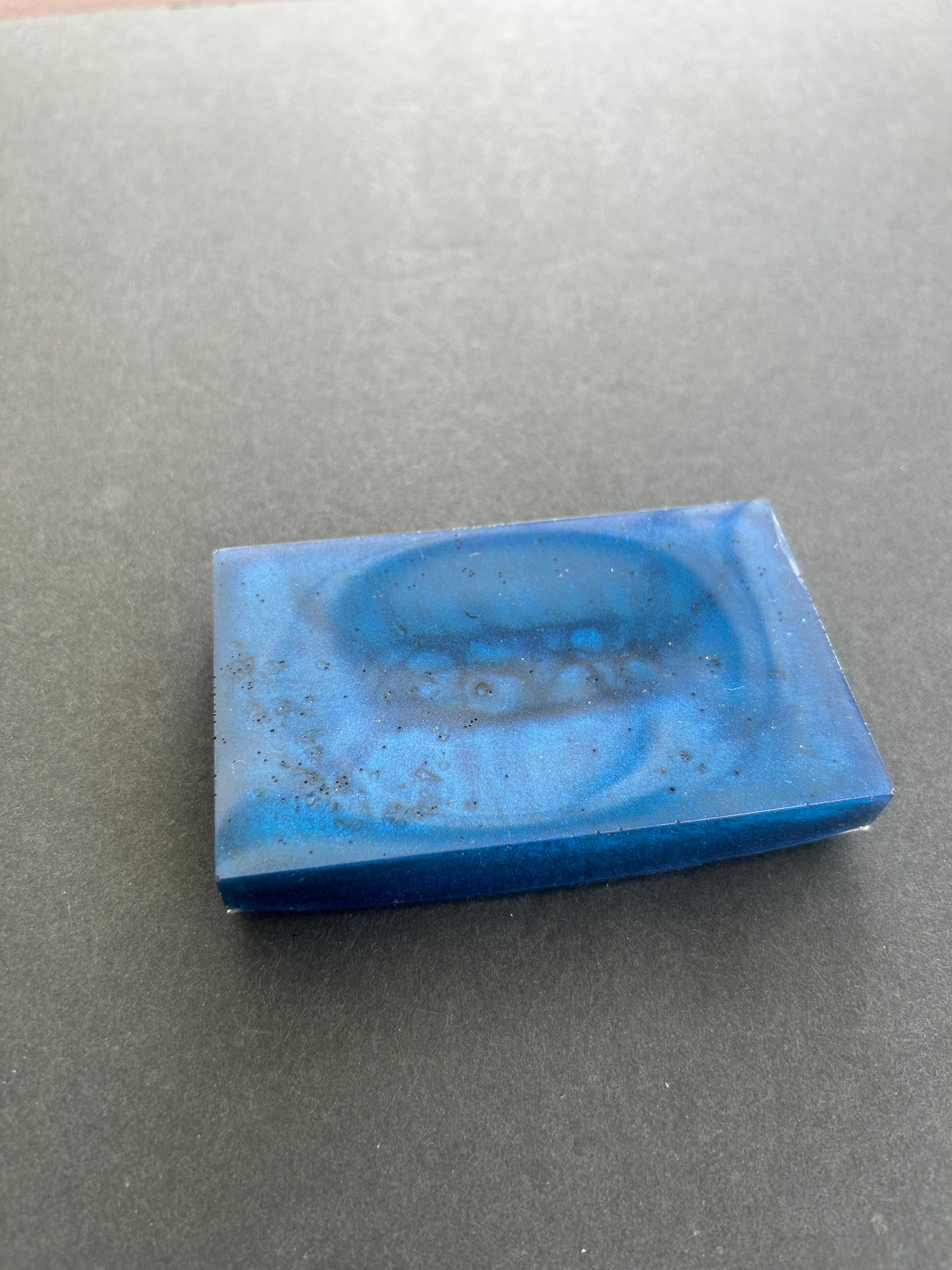 Blue Ink Flow Resin Block
